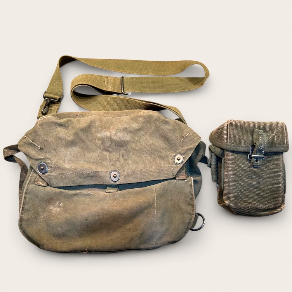 Authentic Vintage US‎ Military Canvas Ammo Bag GP Shoulder Bag Pouch